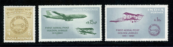 INDIA MNH: Scott #336-338 50th Ann Airmail Airplane CV$12+