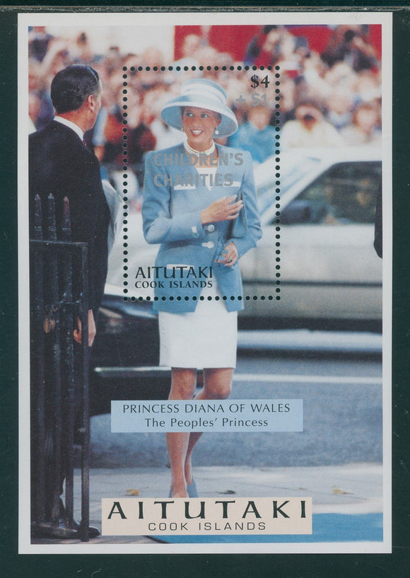 Aitutaki Scott #523 MNH S/S Princess Diana 1961-1997 CV$5+