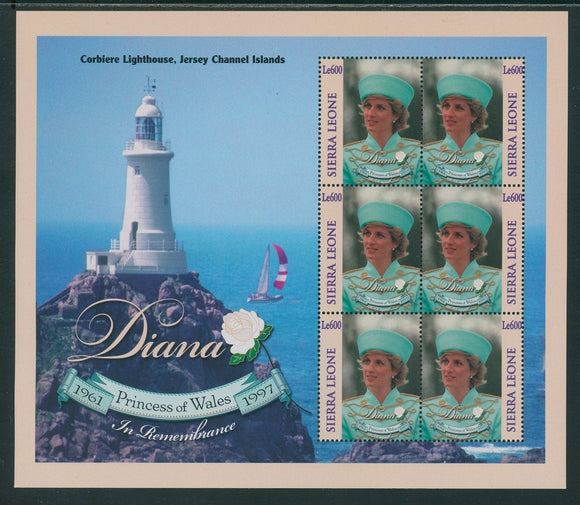 Sierra Leone Scott #2147 MNH SHEET of 3 PAIRS 1961-1997 Princess Diana CV$11+