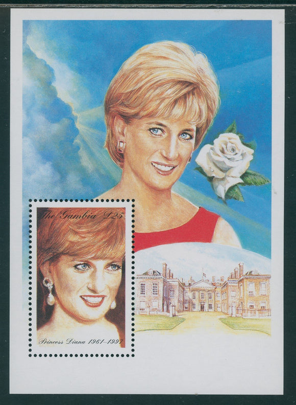 Gambia Scott #2015 MNH S/S Princess Diana 1961-1997 25d CV$5+