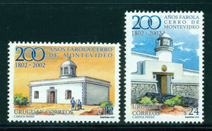 Uruguay Scott #1950-1951 MNH Cerro de Montevideo Lighthouses CV$12+
