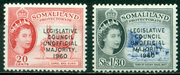 Somaliland Protectorate Scott #142-143 MNH Legislative Council 1960 $$