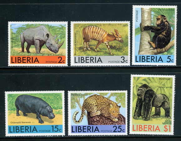 Liberia Scott #763-768 MNH African Animals FAUNA CV$5+ 439298