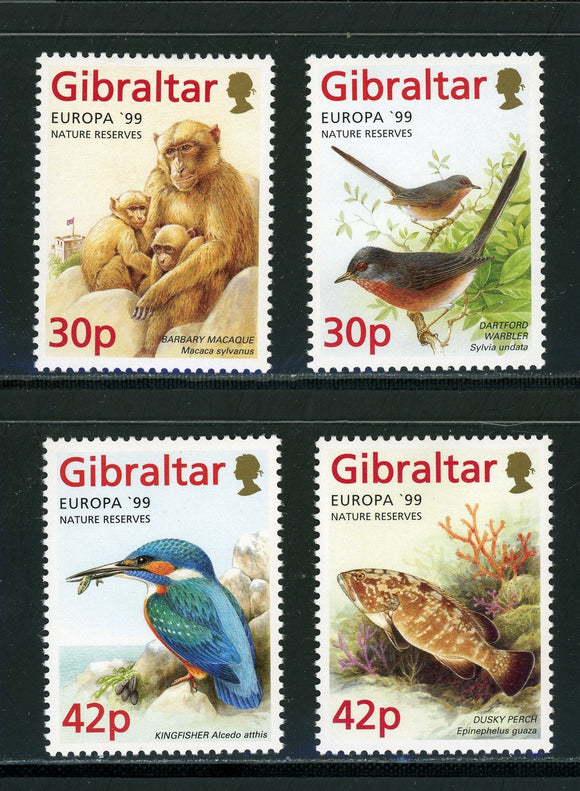 Gibraltar Scott #794-797 MLH Animals Birds FAUNA EUROPA CV$6+ 439479