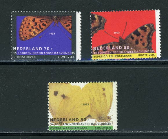 Netherlands Scott #830-832 MNH Butterflies Insects FAUNA $$ 439502