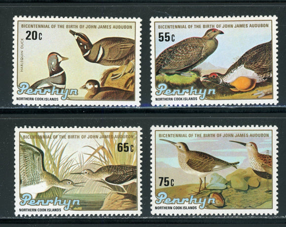 Penrhyn Island Scott #311-314 MLH Audubon Birds FAUNA CV$15+ 439532