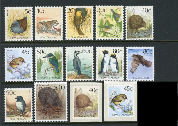 New Zealand Scott #919-932 MNH Birds FAUNA CV$18+ 439568