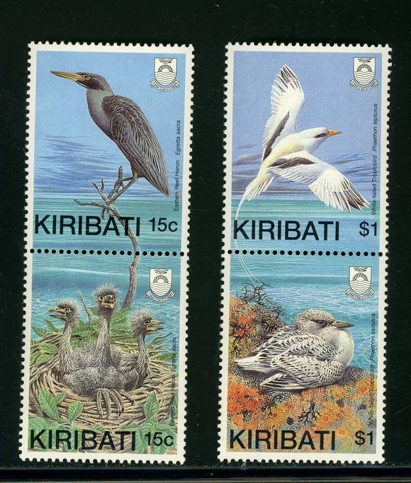 Kiribati Scott #523a//525a MNH PAIRS Birds FAUNA CV$8+ 439569