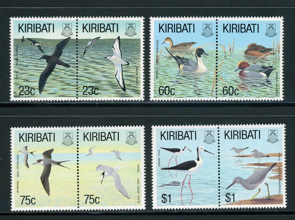 Kiribati Scott #600a//606a MNH PAIRS Birds FAUNA CV$11+ 439572