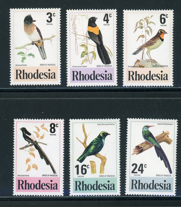 Rhodesia Scott #375-380 MNH Birds FAUNA $$ 439584