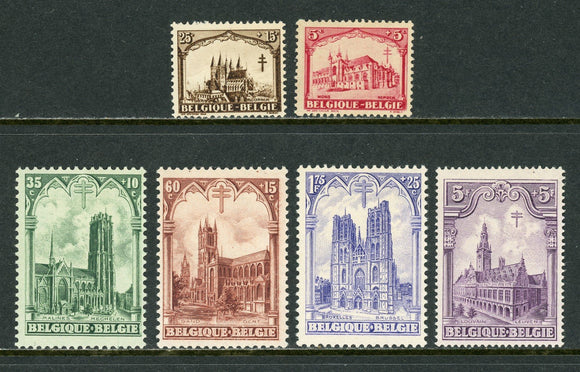 Belgium Scott #B78-B83 MH Religious and Other Famous Buildings CV$31+