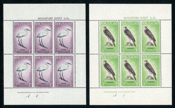 New Zealand Scott #B61a//B62a MLH S/S of 6 Birds FAUNA CV$26+