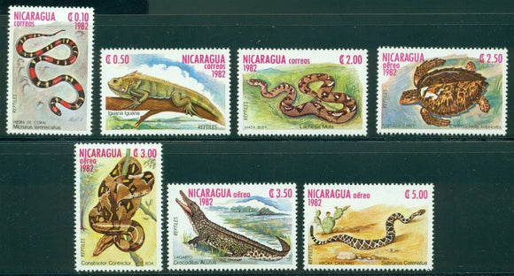 Nicaragua Scott #1195//C1037 MNH Snakes FAUNA CV$7+