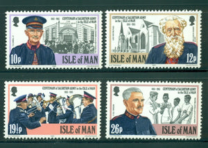 Isle of Man Scott #240-243 MNH Salvation Army Centenary $$