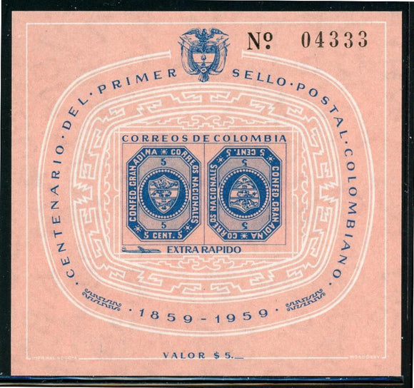 Colombia Scott #C355 MNH Colombian Stamp Centenary 1859-1959 CV$19+