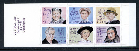 Finland Scott #895a MNH BOOKLET COMPLETE Finnish Women CV$6+