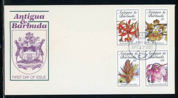 Antigua & Barbuda Scott #1286//1291 FIRST DAY COVER Orchids Flowers FLORA CACHET $$