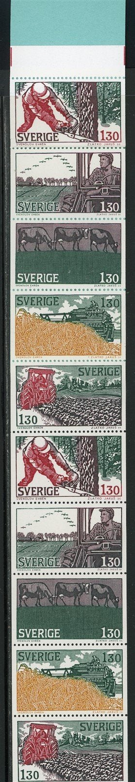 Sweden Scott #1284 MNH BOOKLET COMPLETE Farming CV$9+
