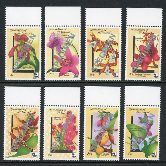 St. Vincent Grenadines Scott #715-722 MNH SPECIMEN Orchids Flowers FLORA $$