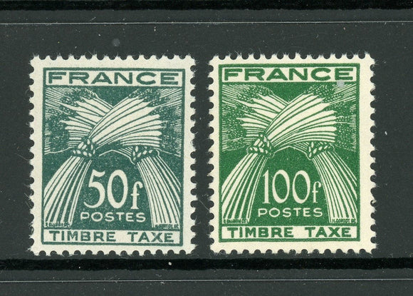 France Scott #J91-J92 MNH 1950-53 Postage Due HIVALS CV$84+