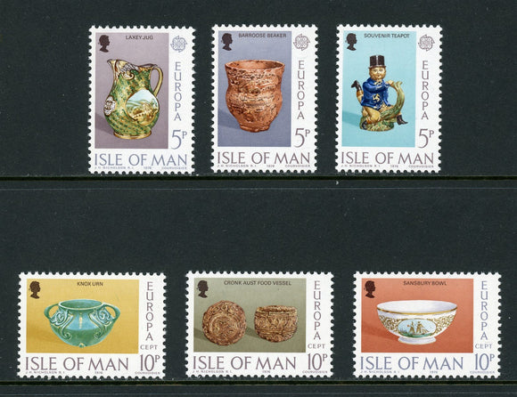 Isle of Man Scott #86-91 MNH Europa 1976 Ceramics $$