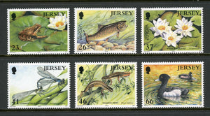 Jersey Scott #989-994 MNH Pond Life Birds Fish Insects FAUNA FLORA CV$8+