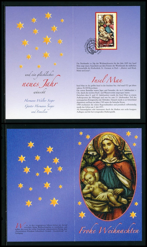 Isle of Man Scott #1128 FIRST DAY COVER Christmas 2005 ART 28p $$ os1