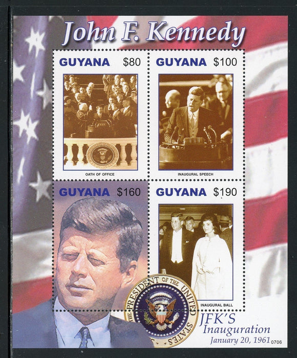 Guyana OS #9 MNH John F. Kennedy JFK Inauguration $$ ISH-1