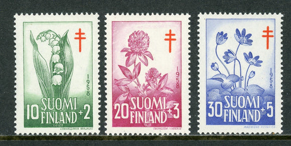 Finland Scott #B148-B150 MNH Flowers FLORA Tuberculosis CV$8+