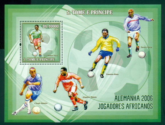St. Thomas & Prince Scott #1590 MNH S/S African Soccer Players CV$11+
