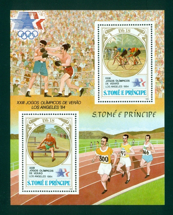 St. Thomas & Prince Scott #725a//725c MNH S/S OLYMPICS 1984 Los Angeles $$