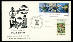United States Scott #1370 FIRST DAY COVER Anaheim Stamp EXPO'71 w/Turkey $$