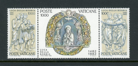Vatican Scott #709a MNH STRIP of 3 Pueri Cantores Sculpture CV$3+
