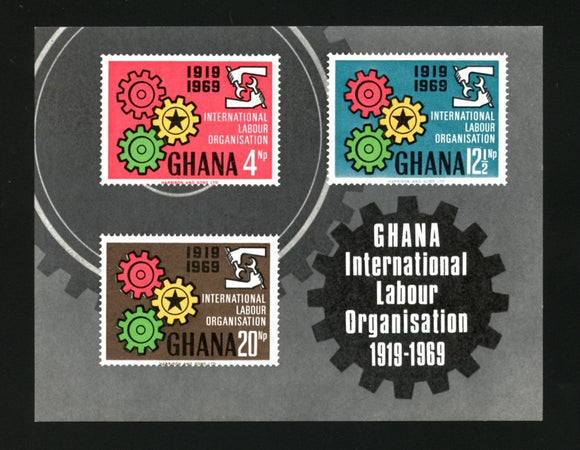 Ghana Scott #377a MNH S/S Int'l Labor Organization ILO $$