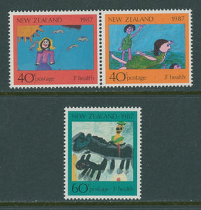 New Zealand Scott #B128a-B129 MNH Children's Drawings CV$3+