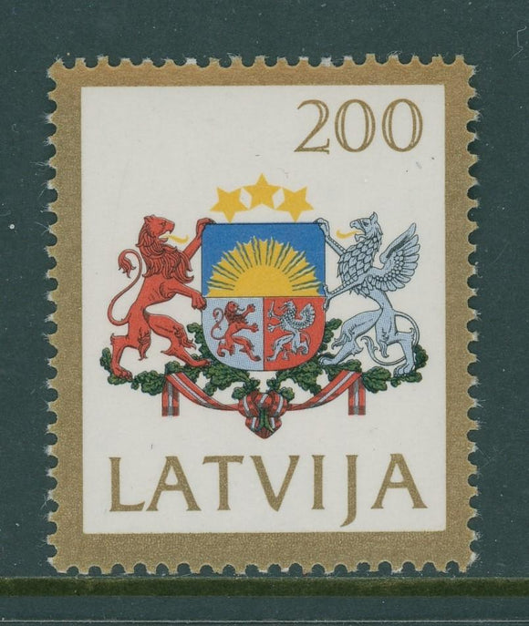 Latvia Scott #307 MNH National Arms 200k CV$5+
