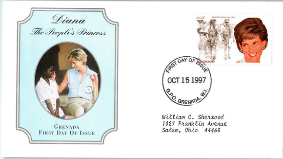 Princess Diana Memorial First Day Cover FDC - GRENADA - SEE SCAN $$$