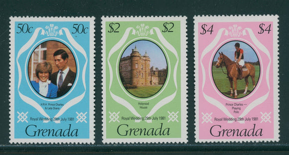 Grenada Scott #1051-1053 MNH Prince Charles and Lady Diana Wedding $$