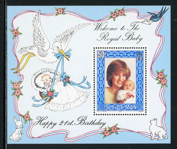 Isle of Man Scott #223 MNH S/S Princess Diana's 21st Birthday $$