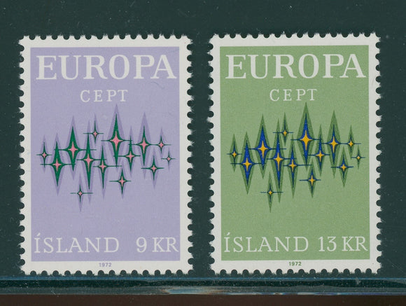 Iceland Scott #439-440 MNH Europa 1972 CV$2+