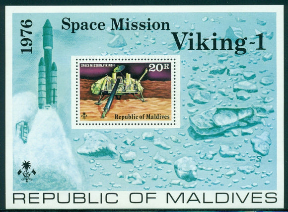 Maldive Islands Scott #661 MNH S/S Viking Mars Mission CV$10+ os1