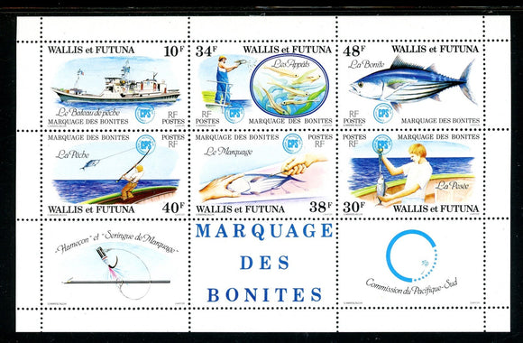 Wallis & Futuna Scott #228a MNH S/S Tuna Tagging CV$20+