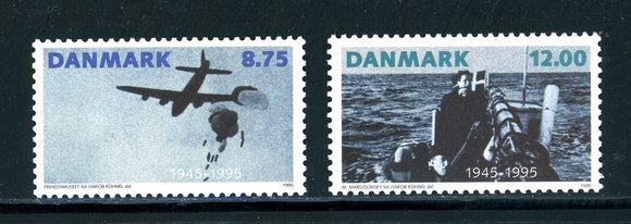 Denmark Scott #1028-1029 MNH Liberation of Denmark, WW II 50th ANN CV$10+