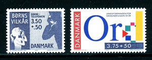 Denmark Scott #B76-B77 MNH 1991-1992 Semi-postals CV$6+