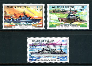 Wallis & Futuna Scott #207-209 MNH French Warships in the Pacific CV$38+