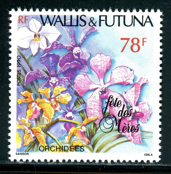 Wallis & Futuna Scott #392 MNH Orchids Flowers FLORA CV$2+