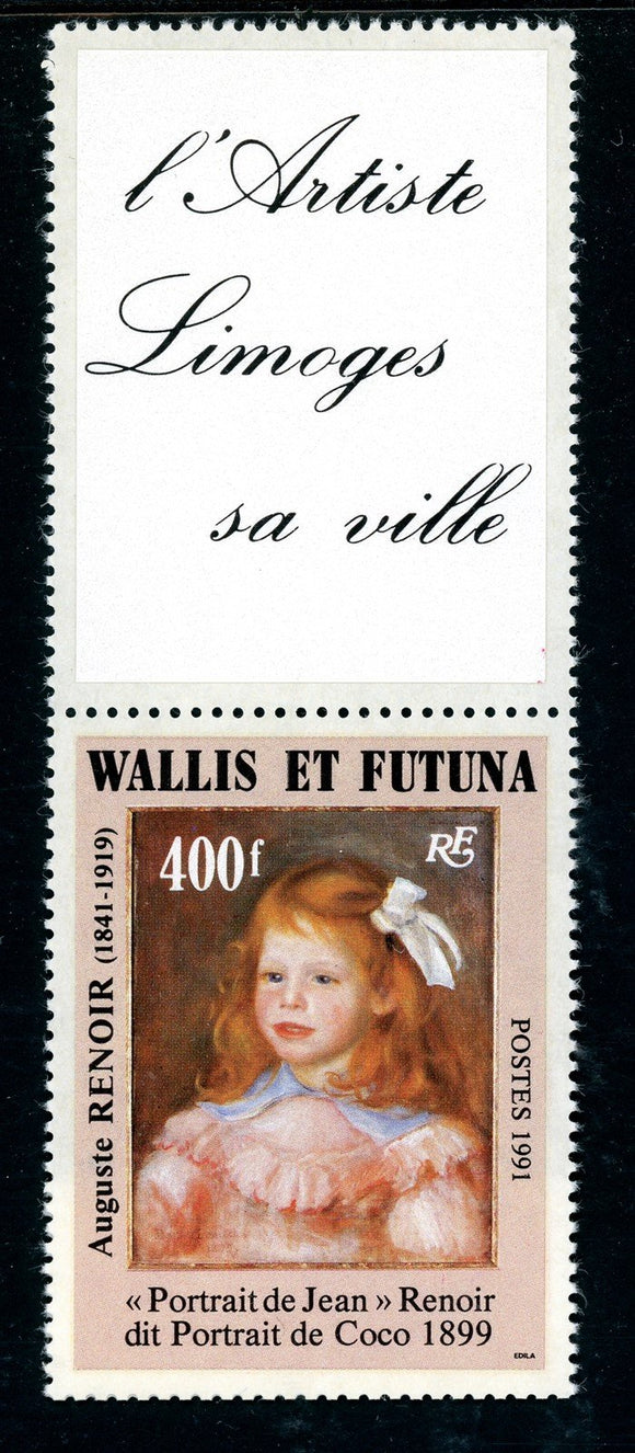 Wallis & Futuna Scott #411 SA Portrait of Jean by Renoir CV$10+