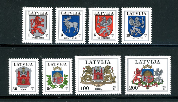 Latvia Scott #363//377A MNH Municipal Arms 1994 ISSUE COMPLETE CV$18+ ISH-1