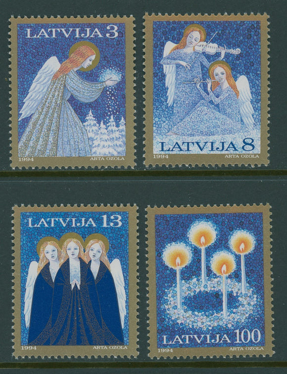 Latvia Scott #385-388 MNH Christmas 1994 CV$6+ ISH-1