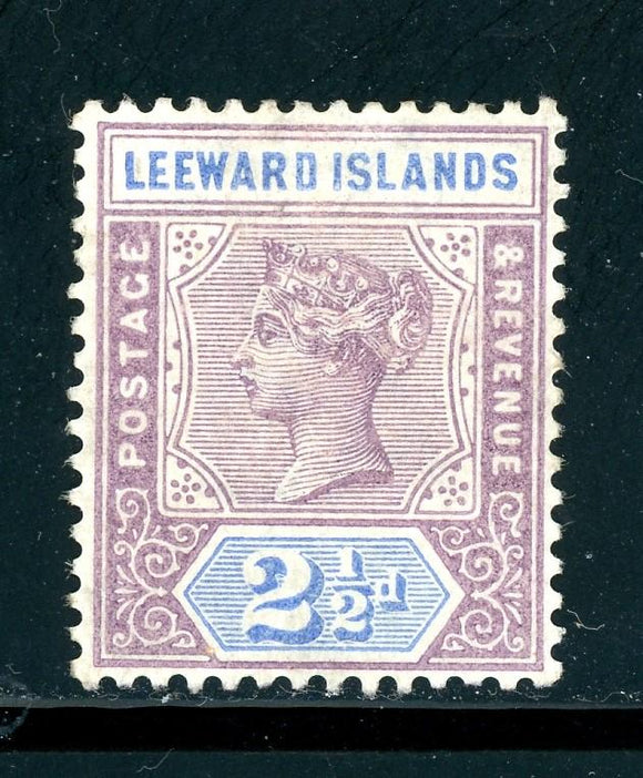 Leeward Islands Scott #3 MNG Victoria 2½p lilac & ultra CV$9+ ISH-1